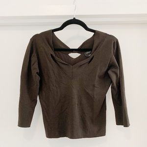 Herve Leger cropped sweater with cutouts